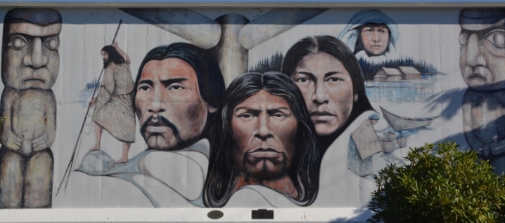 mural of first nation people